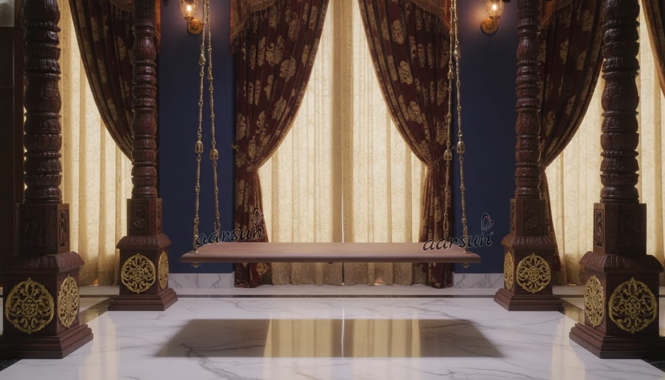 Ethnic Indian Home Decor Wooden Jhoola